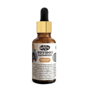 Produto natural de higiene auricular para cães e gatos à base de óleo de calêndula e microrganismos eficazes