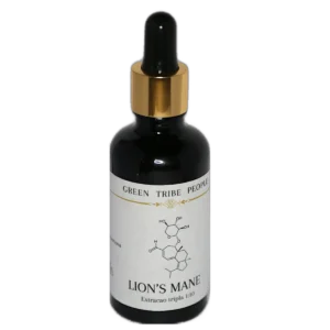 Um conta-gotas de Tintura de Lion's Mane